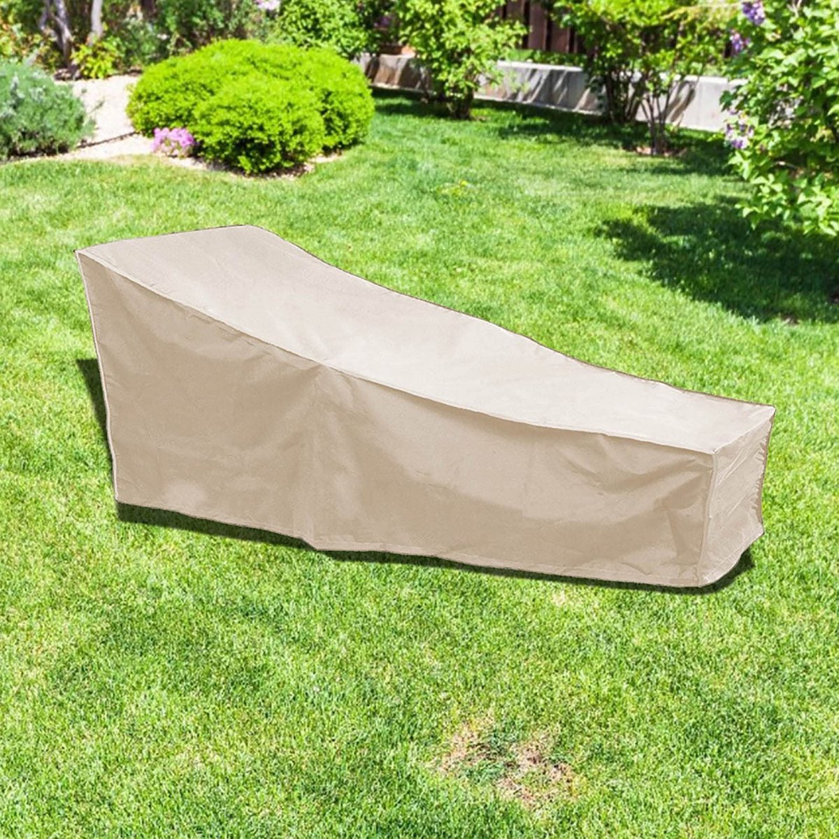 BRENZOOS- Ligstoelhoes Waterdicht - Tuinmeubelhoes - Polyester Taft - Extra Gelijmde Naden - Duurzaam - Sterke Structuur