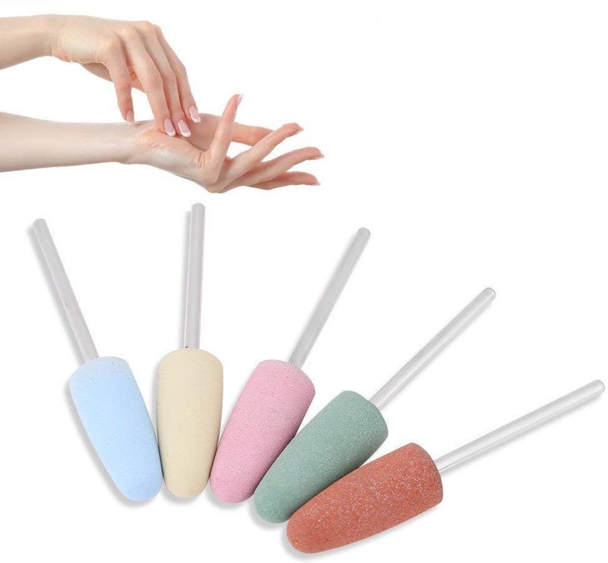 BRENZOOS - Siliconen Nagelboren Set - Professionele Manicure Kit - 5 Stuks - Voor Nagelvijlen - Perfect Voor Nagelsalon - Geschikt Voor Thuisgebruik