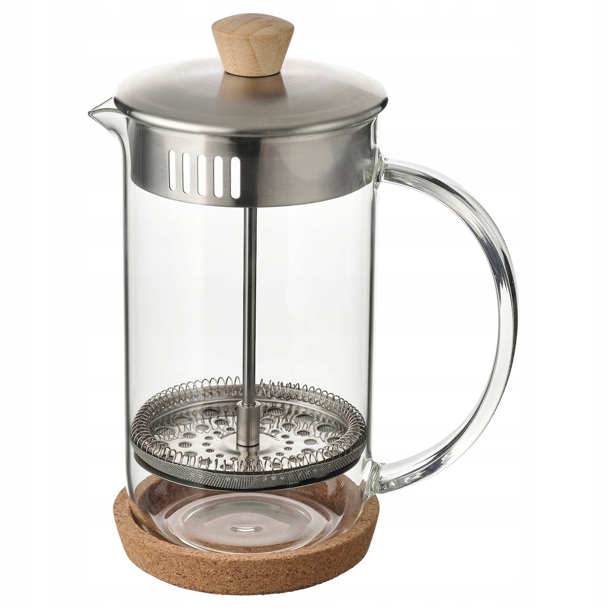 Glazen Koffie- en Theepot 1L RVS - Stijlvol en Praktisch