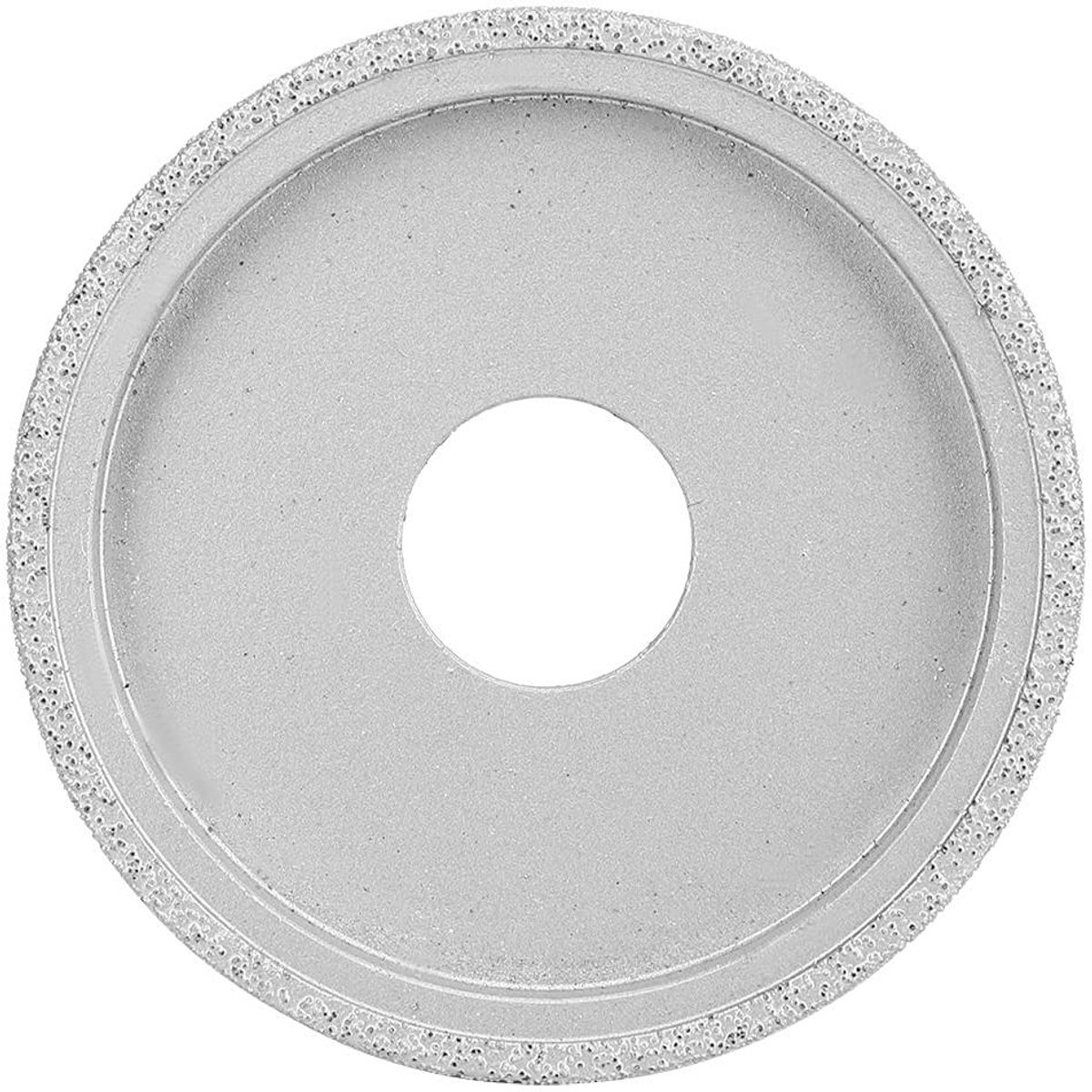 Platte Slijpschijf - Diamant Rand - Precisie Kanten Maken - Gesoldeerde Constructie - 3 cm Hoogte - Zilver