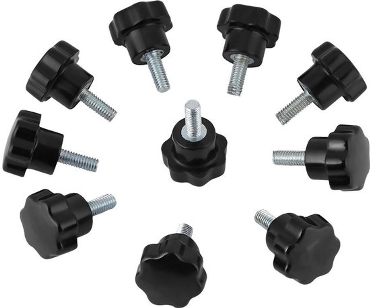 Allecto - Set van 10 Stervormige Handgrepen - Kunststof Gepolijst