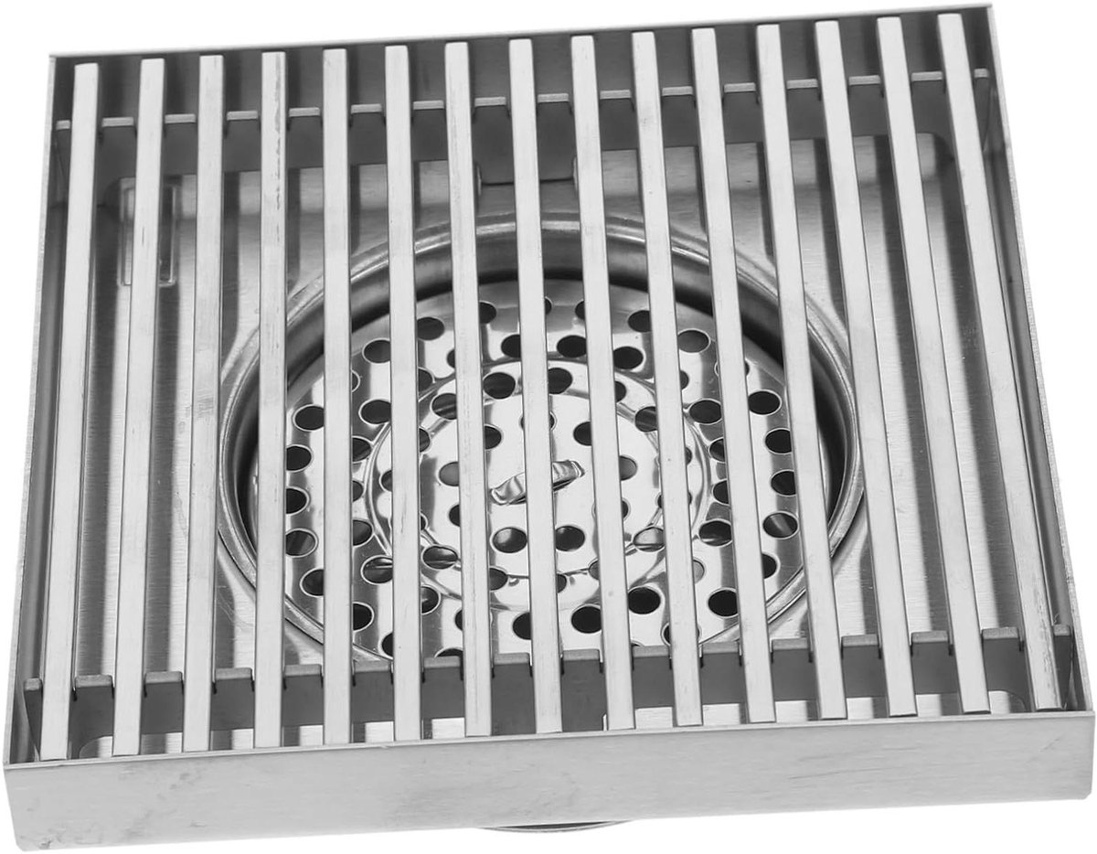 Vloerafvoer - Doucheputje - Buitenruimte - Roestvrij staal - 14.8 cm - Zilver