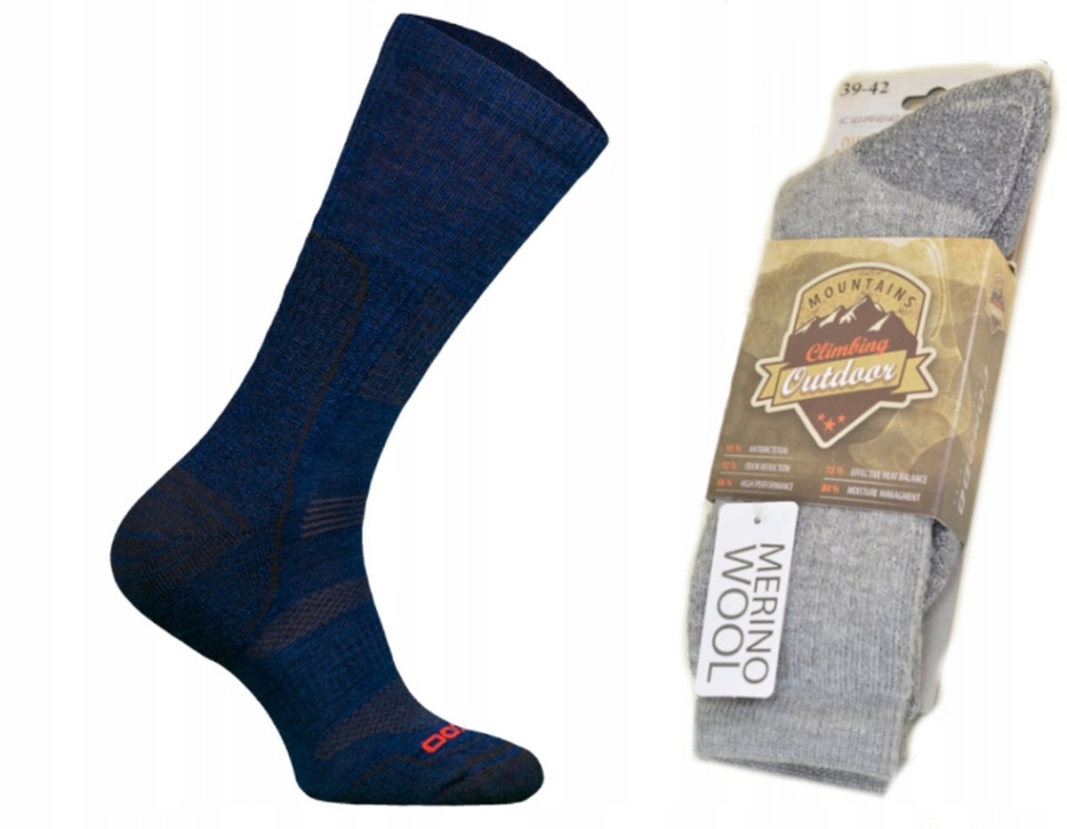 Comodo TR12 Merino Wandelsokken 39-42 Warm en ademend Blauw