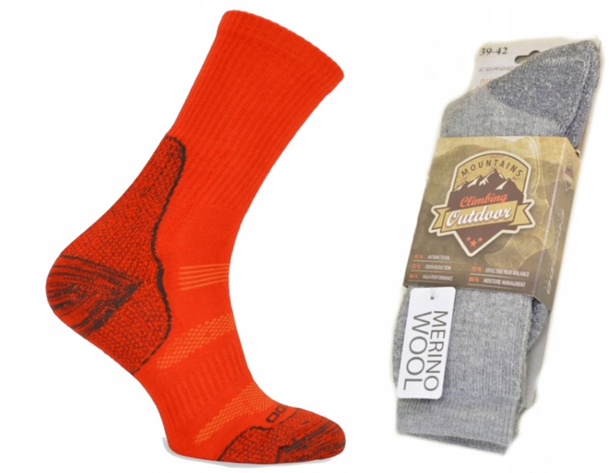 Comodo TR12 Trekking Sokken Merino Wol 70% Warm Oranje