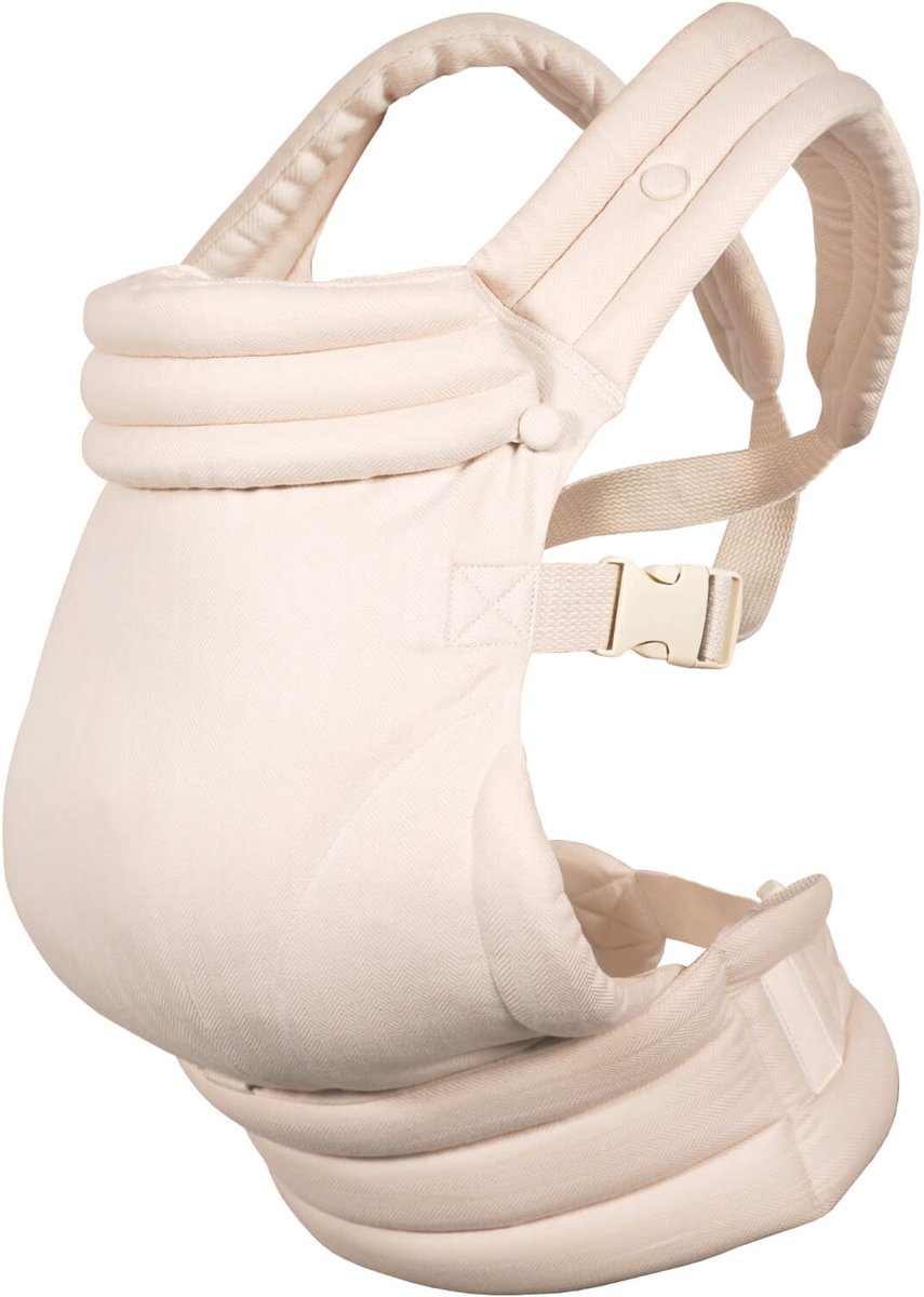 AeroMoov Ergonomische Full Buckle Draagzak - Babydrager - vanaf geboorte tot peuter (3,5-22 kg, 56-98 cm) - Chevron Cream