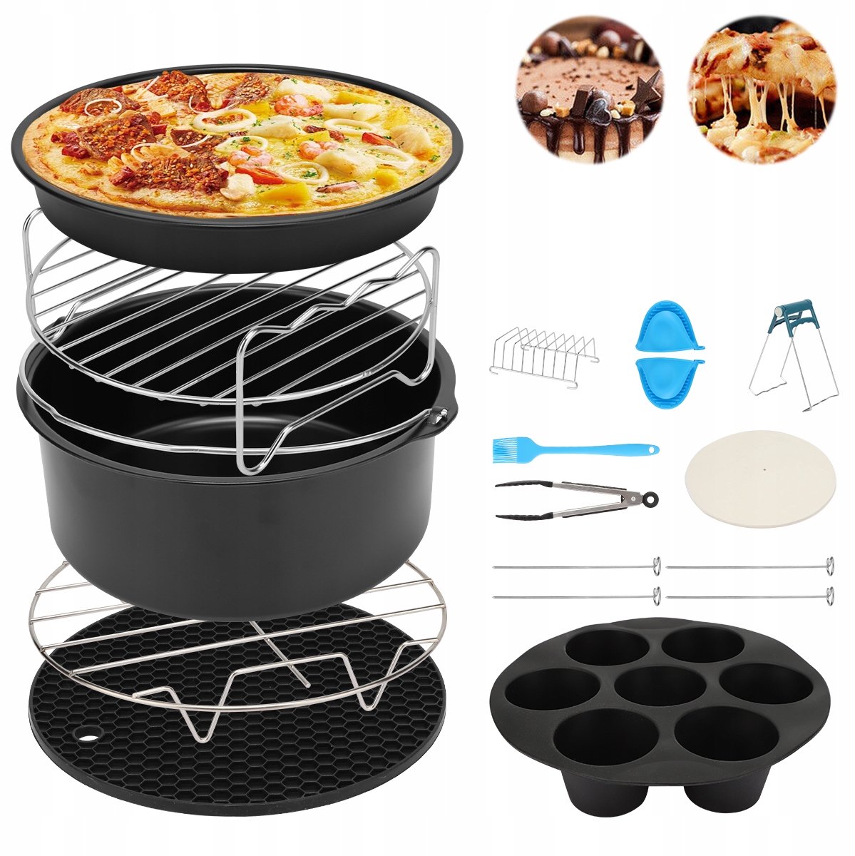 13-delige Airfryer Accessoireset - 7 inch