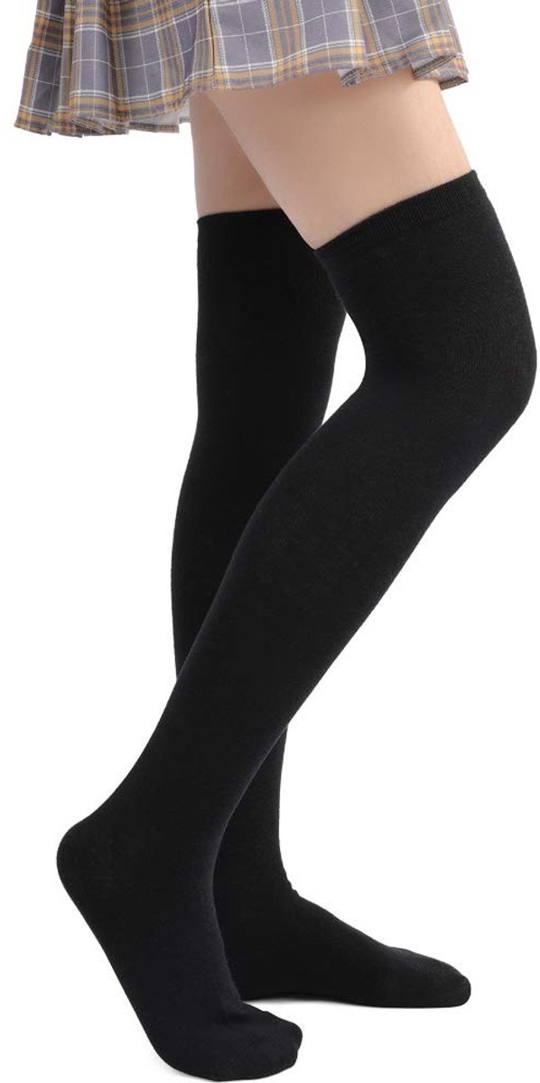 Dailygoods- Kniekousen Dames - Warme Lange Kousen - Gebreide Sportsokken - Overknee Kousen - Zacht en Elastisch - Perfect voor Herfst/Winter - Overknee Sokken