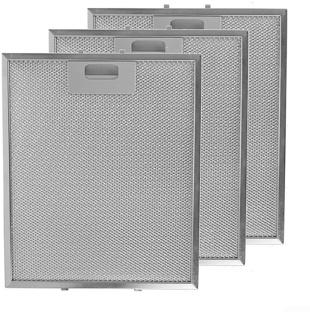 Dailygoods- Afzuigkapfilter Set van 3 - Wasbare Aluminium Mesh - Vetfilter voor Afzuigkap - 5 Lagen Filtratie - 300 x 250mm - Compatibel met Meeste Merken