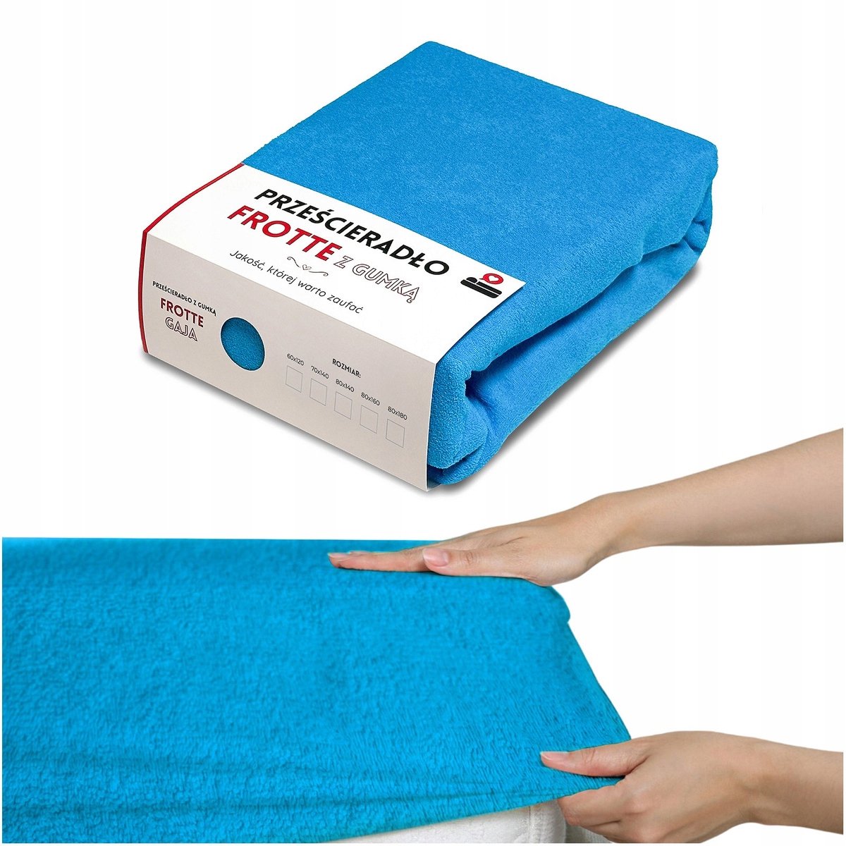 Hoeslaken Frotte Blauw 80x140 cm met Elastiek