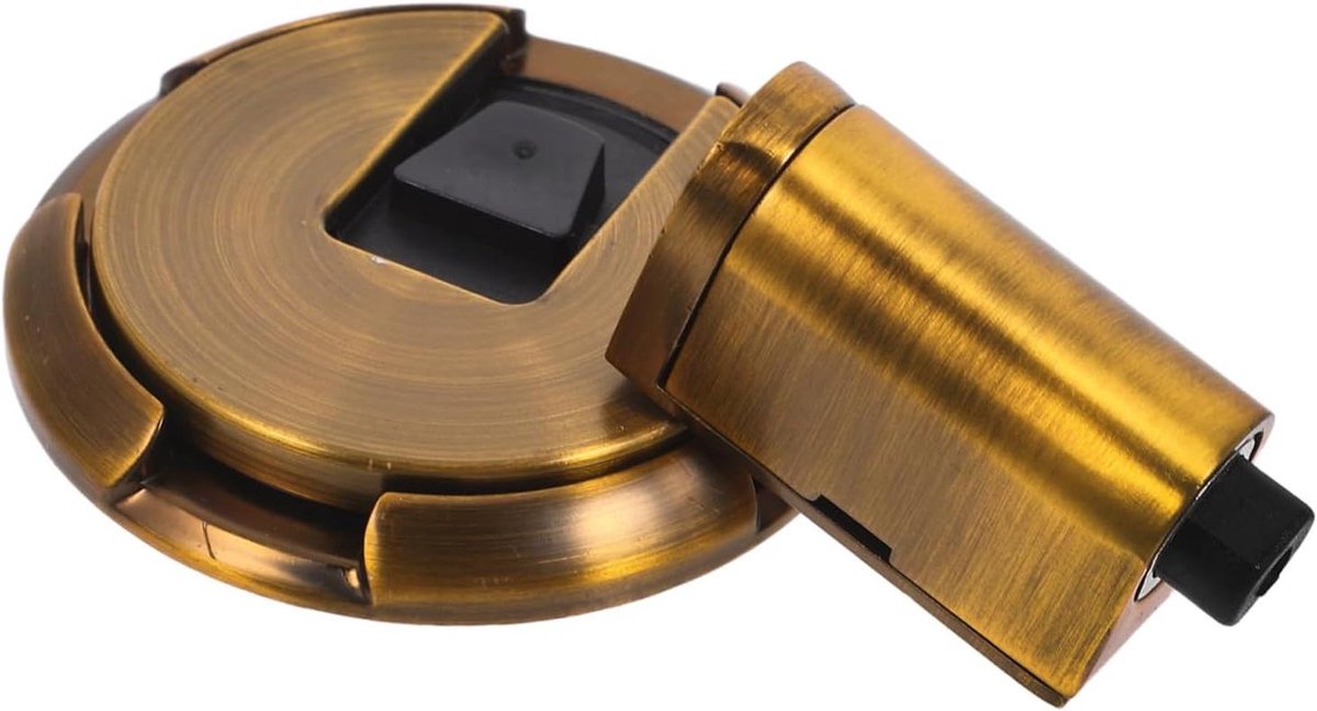 Deurstopper Vloer - Deurmagneten - Deuren Open Houden - Zonder Boren - 6x6x6 cm - Goud