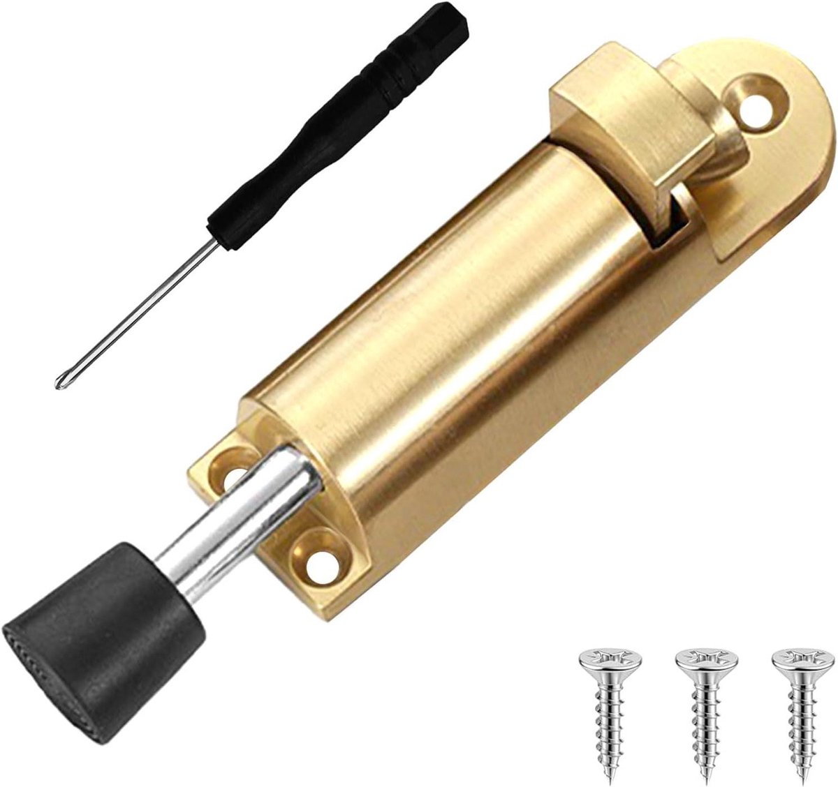 Deurstopper - Veerstopper Deur - Deur Vastzetten - Voetbediening - Verstelbaar - Goud