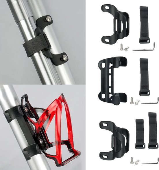 Fietspomp Beugel - Pomp Houder - Fiets Onderhoud - Universele Pasvorm - 77.7 x 56.6 mm - Zwart — afbeelding 4