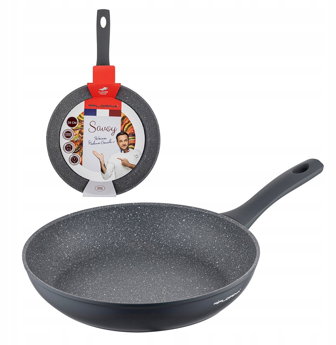 Florina Savoy Aluminium Koekenpan 28cm - Anti-aanbak, Inductie