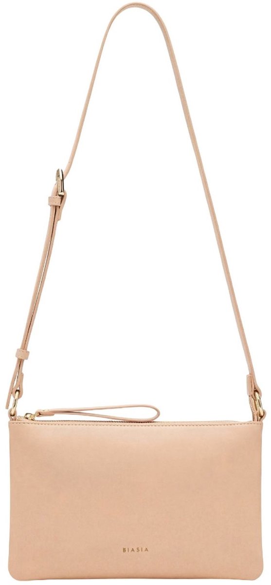 BIASIA Leren schoudertas Flat Crossbag Cipria roze