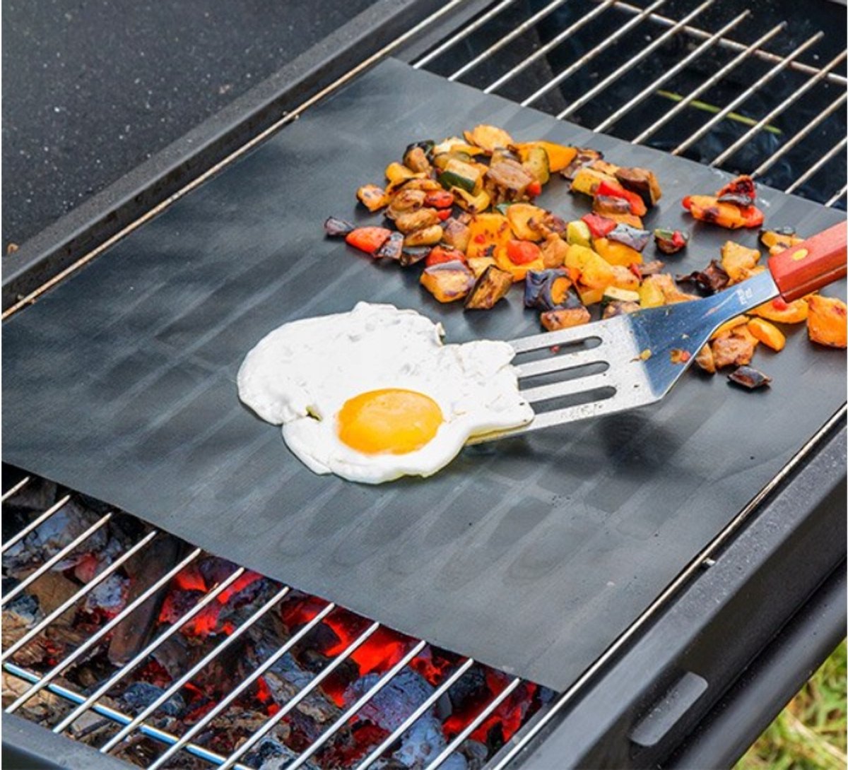 Herbruikbare Teflon Grillmat 40x33 cm - Hittebestendig