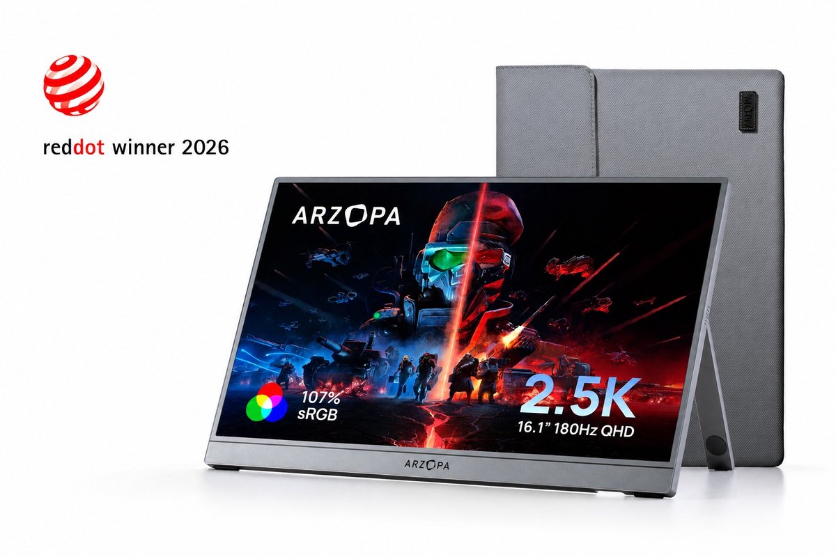 Arzopa S1 Table Portable Monitor - 15.6 inch Full HD - USB-C - S1