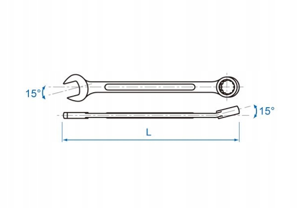 King Tony Ring- en dopsleutel 41 mm - 500 mm lang