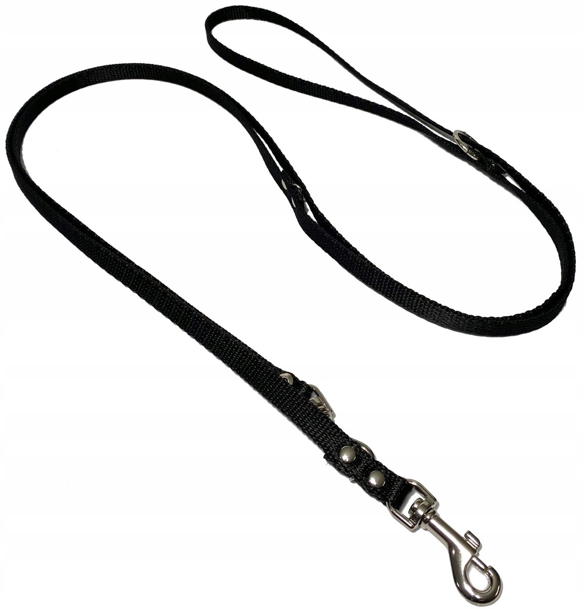 Verstelbare Hondenlijn 120-205 cm / 10 mm Breed - Zwart