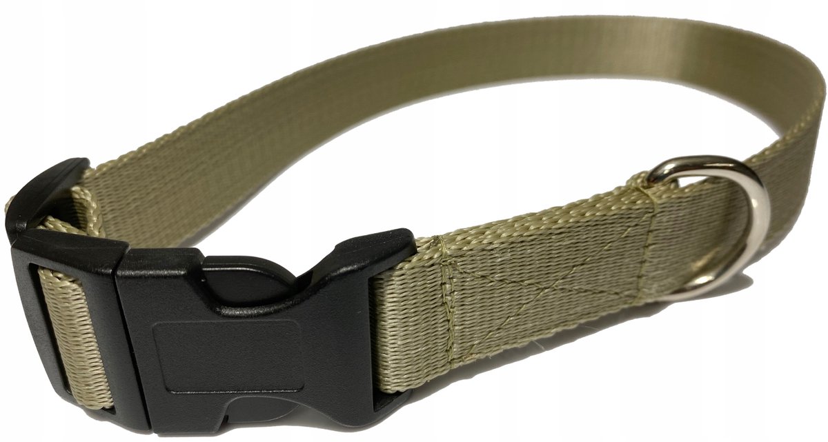 Verstelbare Hondenlijn 120-200 cm, 25 mm breed, Khaki