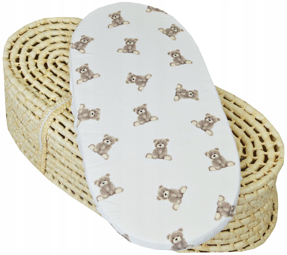 Ledikantlaken Muslin Teddy 40x80cm met Elastiek - Zacht & Ademend