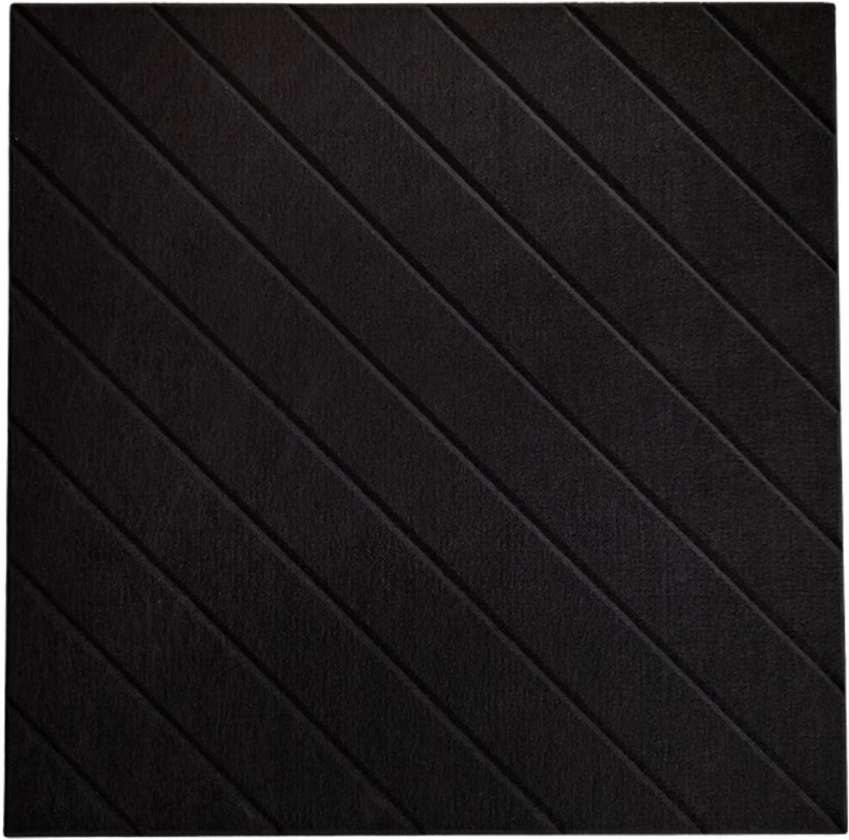 IVOL Akoestisch wandpaneel - 5 stuks - 60x60cm - Vilt - Lijnmotief Zwart - Wandpanelen