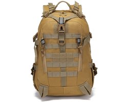 Rugzak - Militaire rugzak - Wandelrugzak - Tactische rugzak - Visrugzak - 40 liter - Reizen - Wandelen - Waterdicht - Unisex - Studenten - Beige