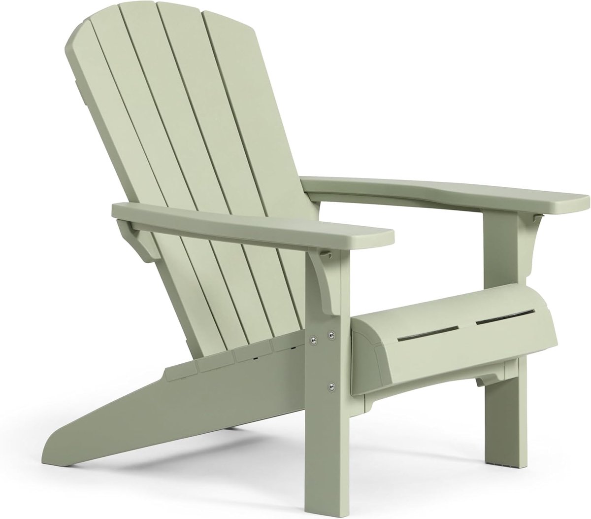 Nordic Comfort Adirondack Tuinstoelen Set van 2 – 85 x 80 x 96,5 cm – Weerbestendige Kunststof Loungestoelen met Houtlook – Ergonomische Relaxstoelen voor Tuin, Terras, Balkon en Veranda – Groen