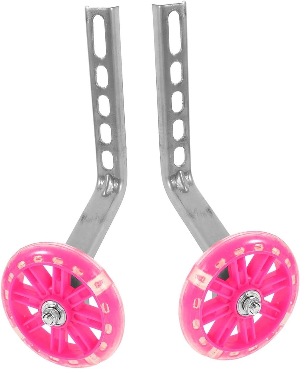 Zijwielen Fiets - Hulpwielen Kinderen - Fietsen Leren - Stevige Constructie - 20 x 10.5 cm - Roze