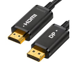DisplayPort naar HDMI Kabel 2 Meter - 4K Ultra HD - DP naar HDMI - Monitorkabel - Beeld & Geluid - Voor Beamer, PC, Laptop, Monitor & TV