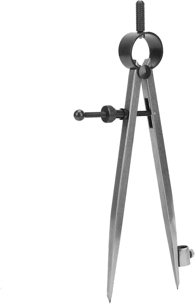 Metaalbewerking Passer - Afschrijver Teken - Nauwkeurig Tekenen - Koolstofstaal Materiaal - 100 mm - Zilverkleurig