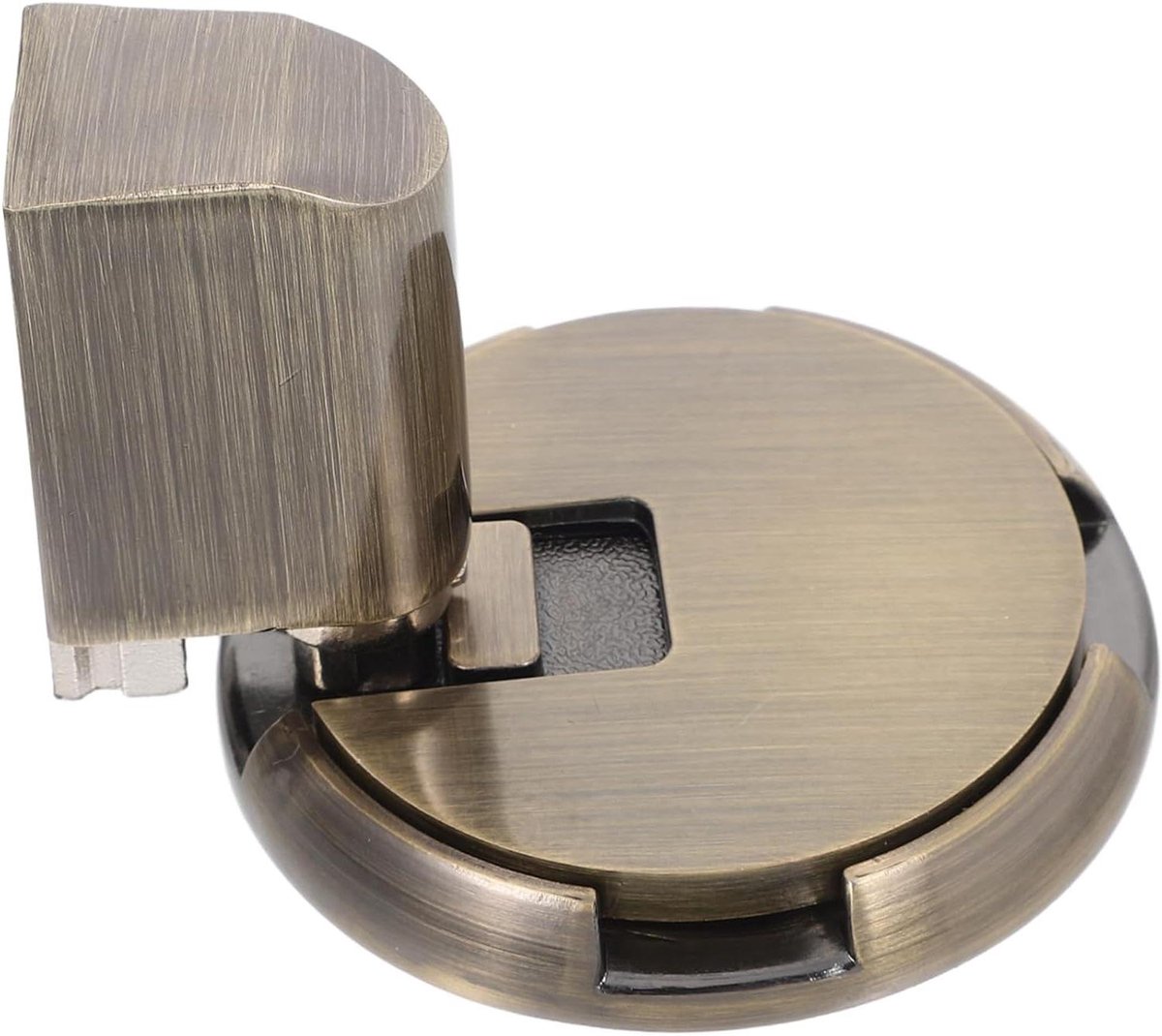 Metalen Deurstopper - Vloerhouder - Deuren Open Houden - Verstelbare Telescoopstang - 6.50 x 6.00 cm - Goud