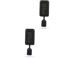 Reptielen Thermometer - Digitale Hygrometer - Terrarium Klimaat - Met Zuignap - 2 Stuks - Zwart