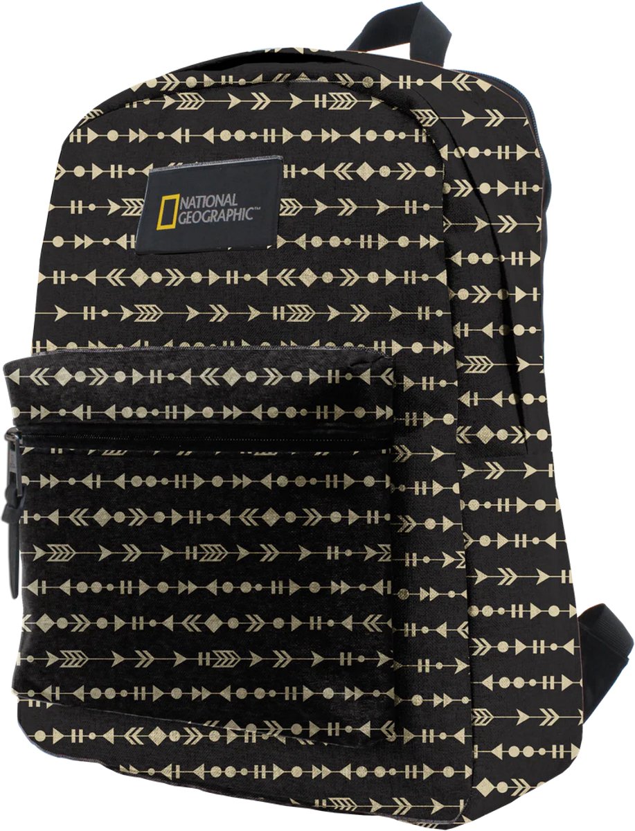 National Geographic Laptop Rugzak / Rugtas / Schooltas - 15 inch - Scale - N09102 - Zwart - Zwart-Wit print