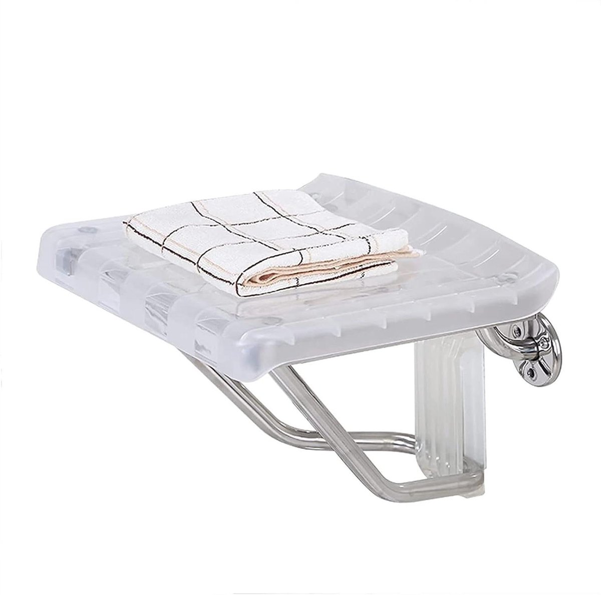 Badkamer Vouwkruk - Douche Stoel - Veilig Zitten - Wandmontage - Max 130kg - Wit
