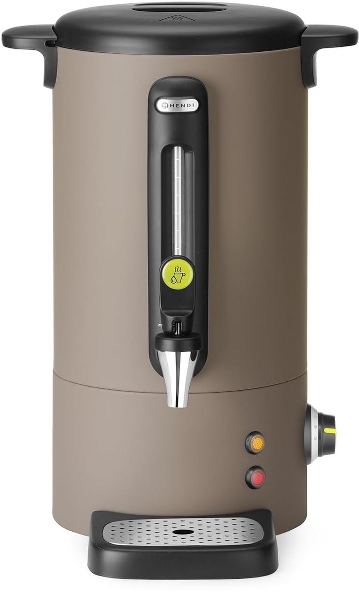 Heetwaterdispenser - Glühweinketel Warmwaterkoker - Dranken Serveren - Instelbare Temperatuur - 9 Liter - Taupe