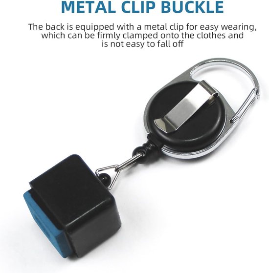 Biljartkrijthouder - Keu Accessoire - Sporten - Magnetische Sluiting - 8 cm - Zilver — afbeelding 3