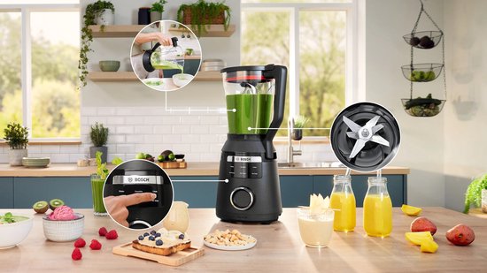 Bosch MMB6652B VitaPower Serie 6 - Blender - Zwart- 1800W - 2 liter beker - 6 automatische programma’s van Bosch — afbeelding 2