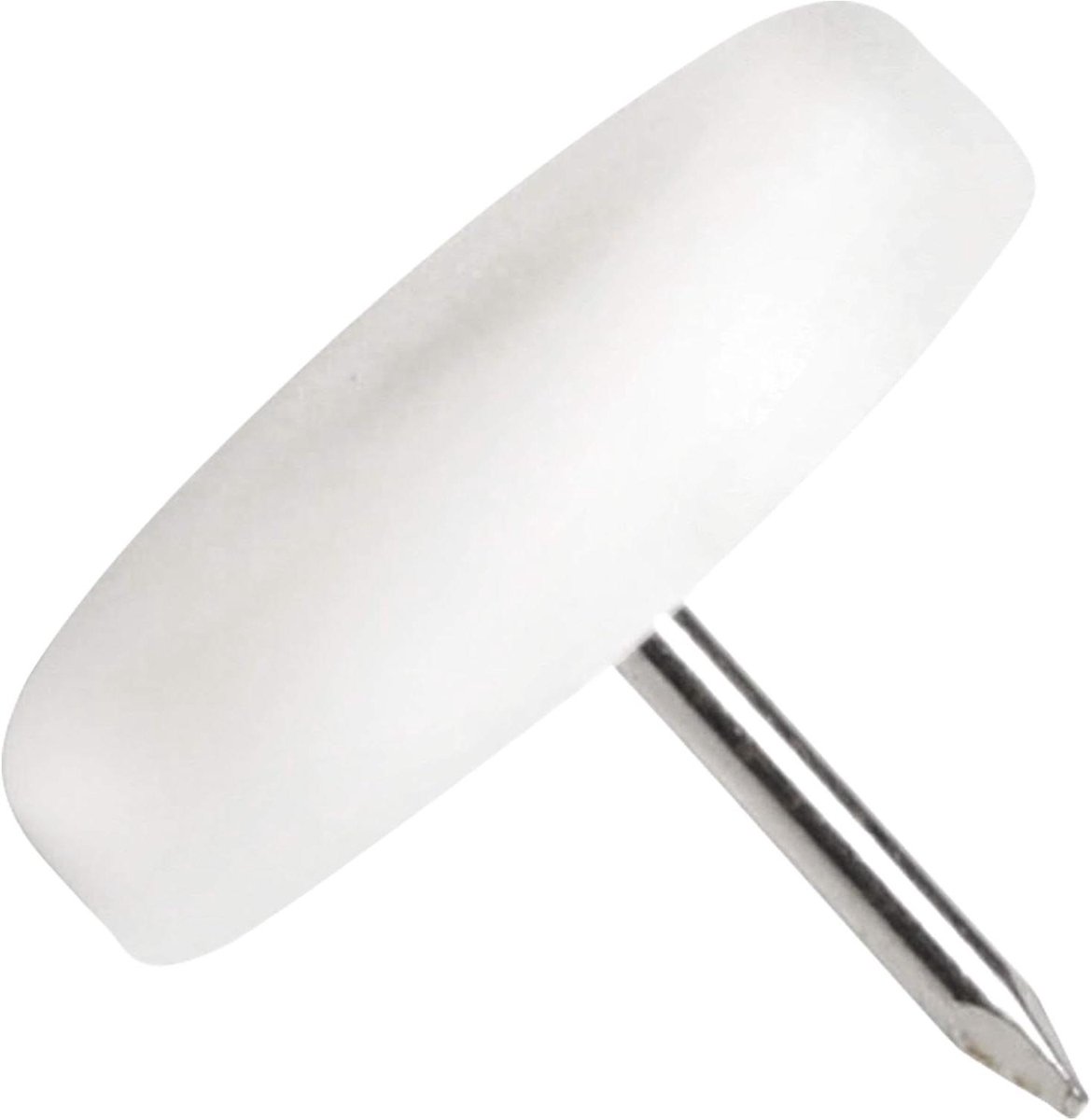Kunststof Glijders - Meubelglijders Vloerbeschermers - Meubels Beschermen - Met Spijker - Ø 25 mm - Wit