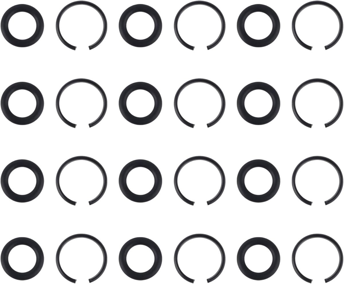 12 Sets 1/2" Impact Retainer Rings, Duurzame Vervangingsonderdelen voor Pneumatische en Elektrische Slagmoersleutels met O-Ring en Frictiering