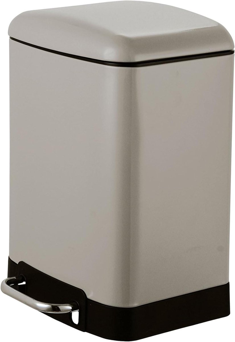 Afvalemmer - Prullenbak Vuilnisbak - Keuken Afval Scheiden - Langzame Sluiting - 6 Liter - Grijs Taupe