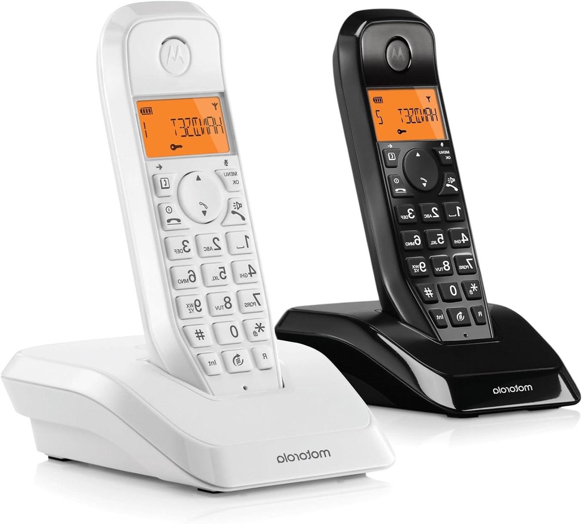 Draadloze DECT Telefoon - Huistelefoon Analoog - Thuisgebruik - Blokkeert 10 nummers - 50 Contacten - Wit Zwart