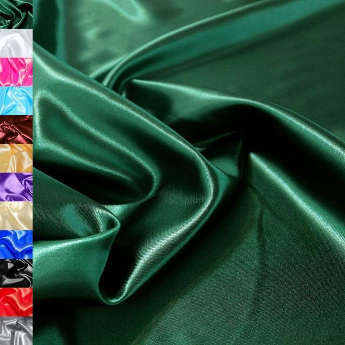 Satijnen stof - Decoratiestof gordijnstof - Kleding en decoratie naaien - Zijdezacht glanzend en soepel vallend - 150 cm breed