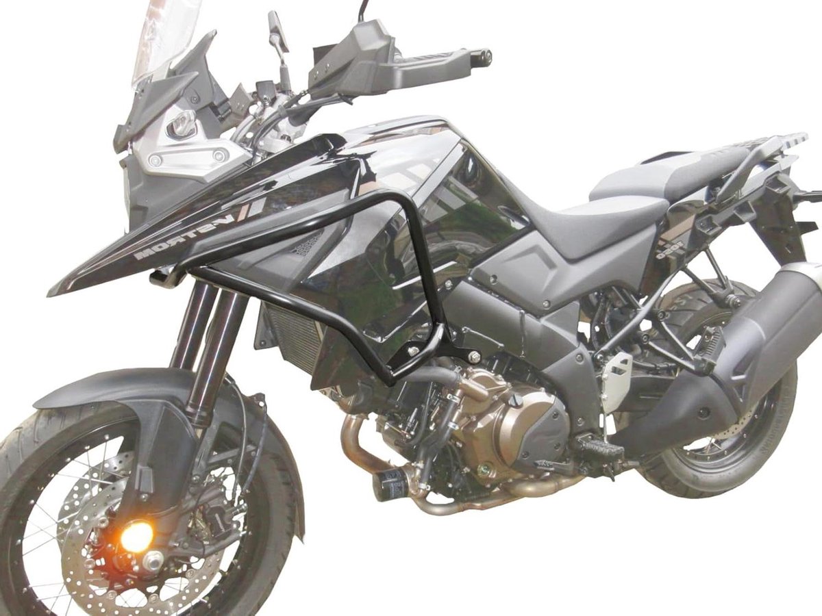 Motor Valbeugel - Motorbescherming - Motor Beschermen - Gepoedercoat Staal - CNC Gebogen - Zwart