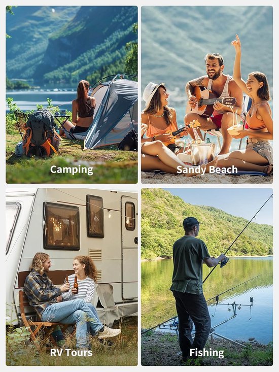 kruk-strandstoel-vouwstoel-campingstoelen lichtgewicht-camping stoelen-Opvouwbaar-Compact-Voor Hiken, Backpacken , Strand - Zwart — afbeelding 4