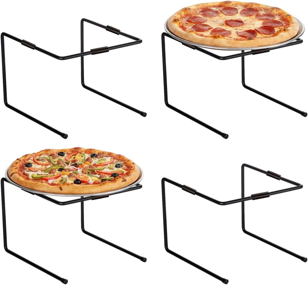 Pizza Pan Riser Stands - Voedsel Display Rekken - Serveren van gerechten - U-vorm ontwerp