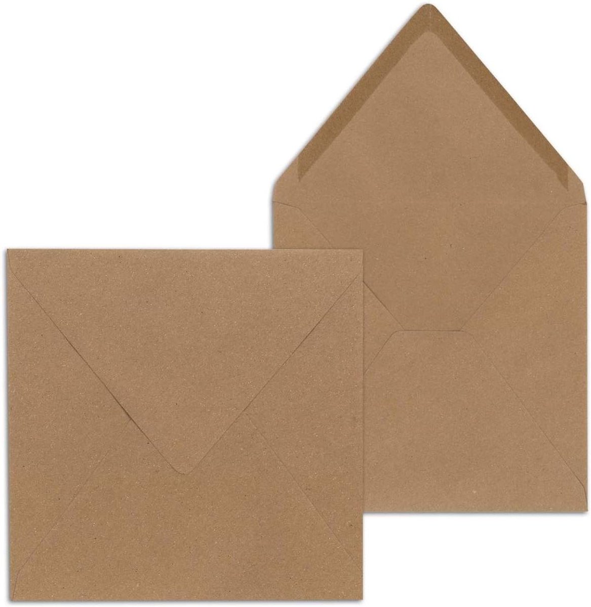 Vierkante briefomslagen - Enveloppen Kraftpapier - Uitnodigingen Versturen - Zonder Venster - 155 x 155 cm - Zandbruin