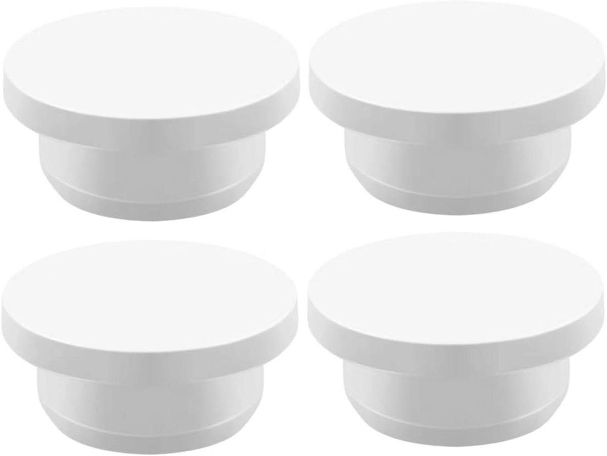 Gootsteen Overloop Cap - Wastafel Gat Cover - Badkamer Afwerking - Rubberen Materiaal Herbruikbaar - 22-24 mm - Melkachtig Wit