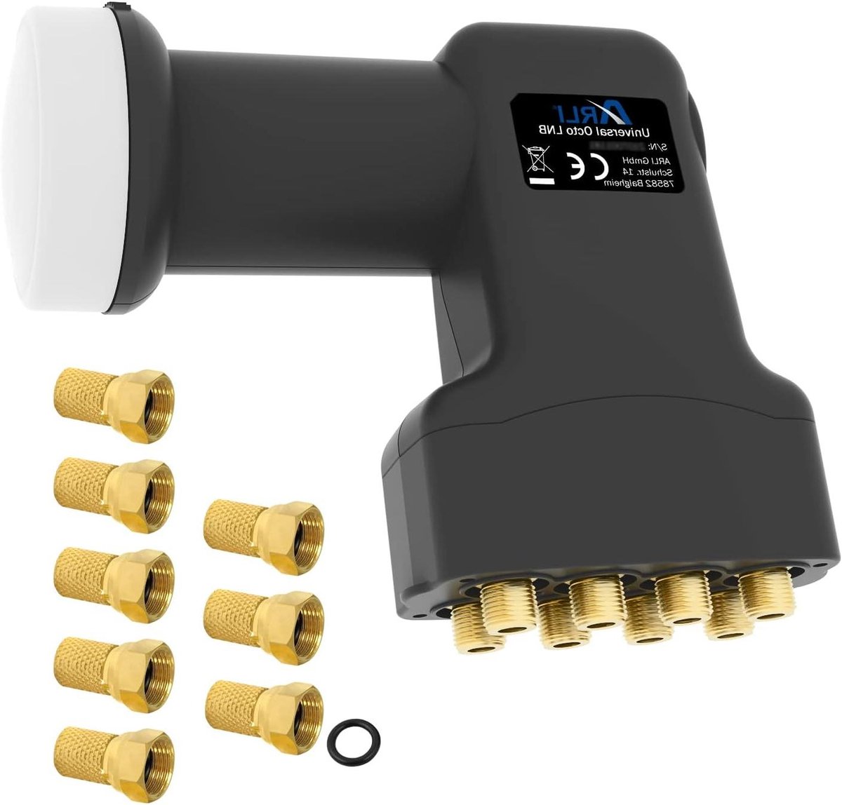 Octo LNB - Satelliet Ontvanger - Meerdere TV's - 01 dB Ruismaat - 8-voudig - Wit