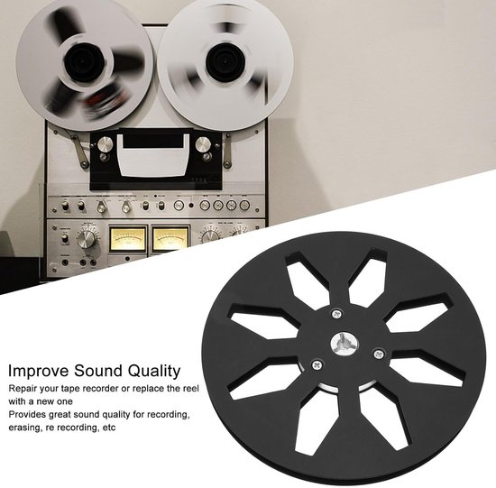 Lege Tape Spoel - Open Reel Tape - Muziek Opnemen - Luchtvaart Aluminium - 7 Inch - Zwart — afbeelding 2