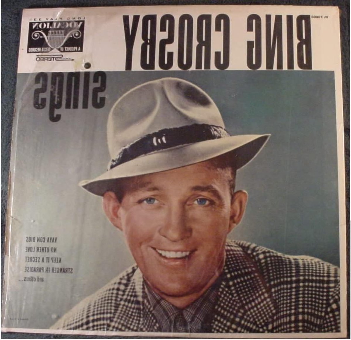 Bing Crosby Sings LP - Muziekalbum Vinyl - Muziek Luisteren - Originele Uitgave - 12 inch - Zwart